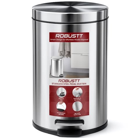 Stainless Steel Dustbins, reference design 006